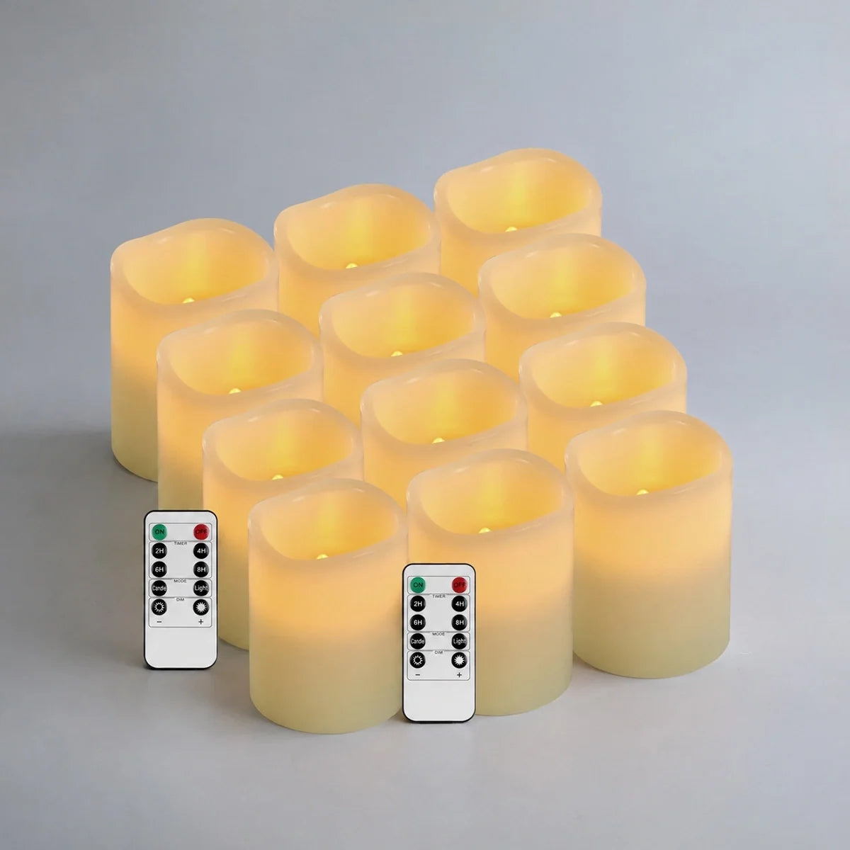 Ivory LED Flameless Paraffin Candle 12 Pack × 8 Flameless Candle – detail 7