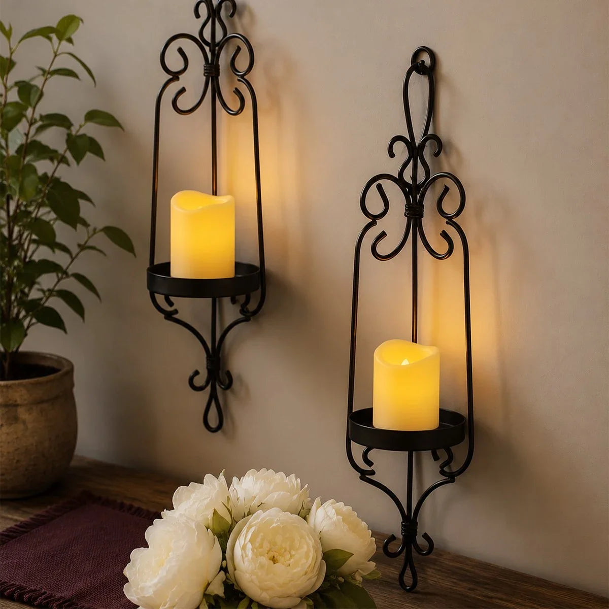 Ivory LED Flameless Paraffin Candle 12 Pack × 8 Flameless Candle – detail 5