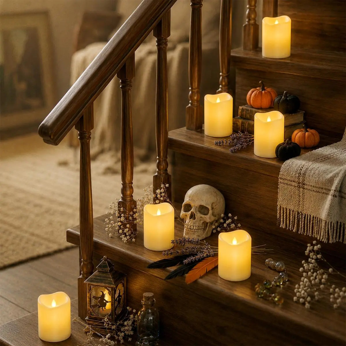 Ivory LED Flameless Paraffin Candle 12 Pack × 8 Flameless Candle – detail 6