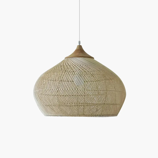 Rattan Lantern Pendant Light for Dining Room