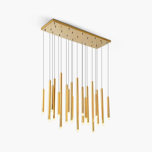 Modern Large Long Cylindrical Chandelier