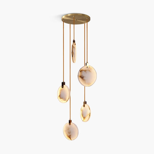 Moonshade Natural Alabaster Pendant Chandelier