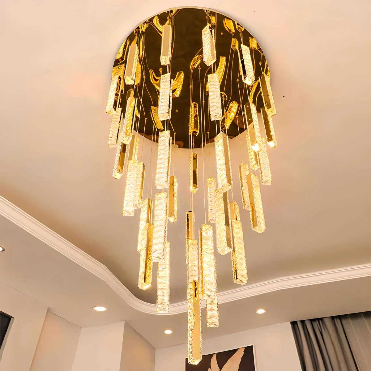 Nordic Crystal LED Chandelier – Crystal detail 3