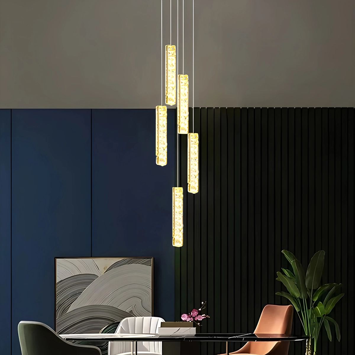 Nordic Crystal LED Chandelier – Crystal detail 22