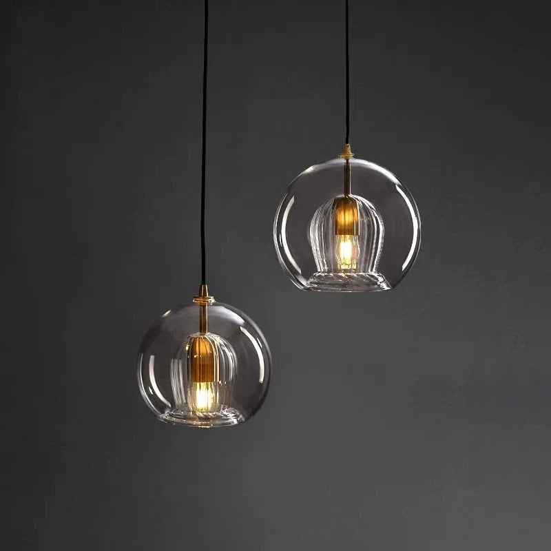 Nordic Glass Globe Pendant Light for Modern Interiors – Glass detail 22