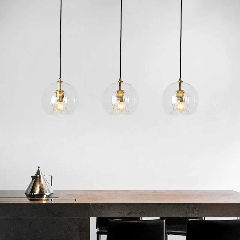 Nordic Glass Globe Pendant Light for Modern Interiors – Glass detail 11