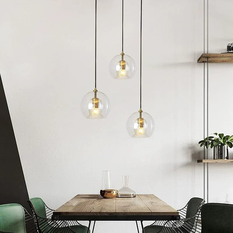 Nordic Glass Globe Pendant Light for Modern Interiors – Glass detail 10