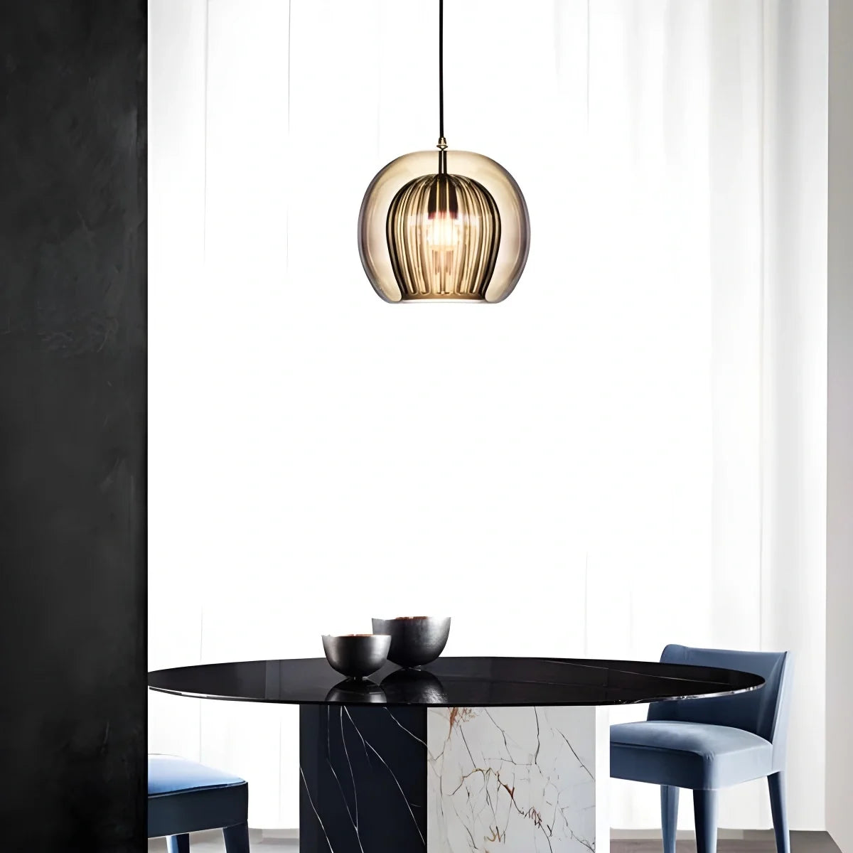 Nordic Glass Globe Pendant Light for Modern Interiors – Glass detail 23