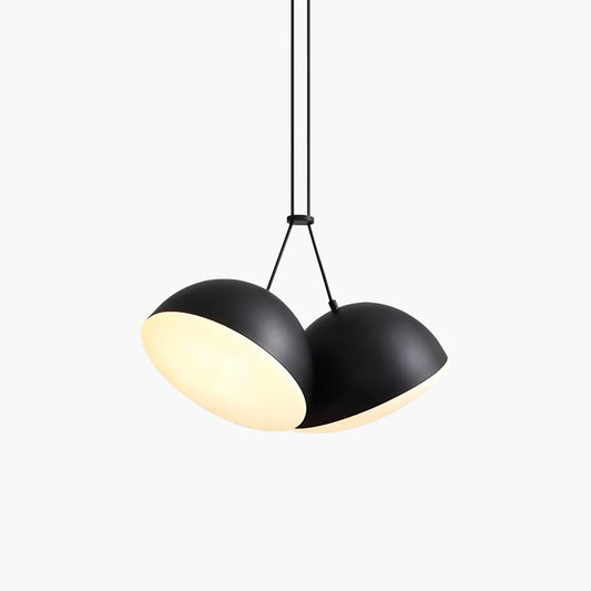 Nordic Minimalist Black Semi-Circular Pendant Light