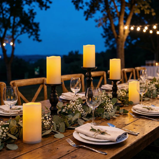 Outdoor Waterproof Flameless Candles 12 Pack × Flameless Candle