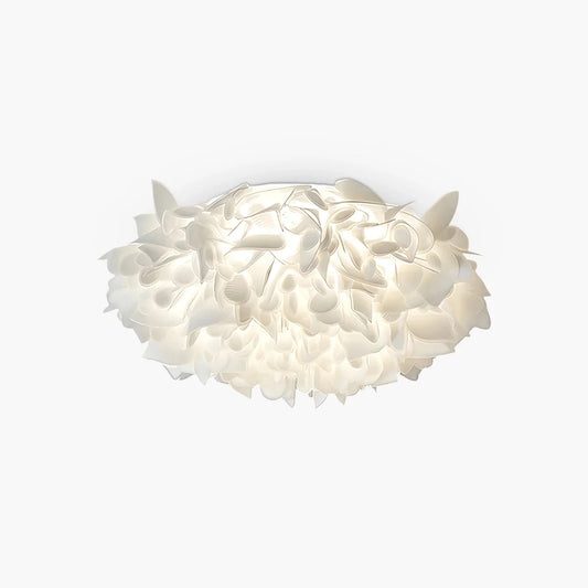 White Flower-Shaped Flush Mount Ceiling Light