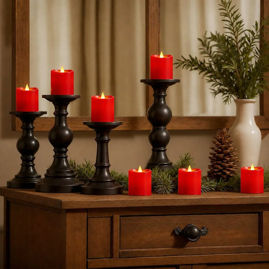 Red Flameless Votive Candles 12 Pack × 36 Flameless Candle