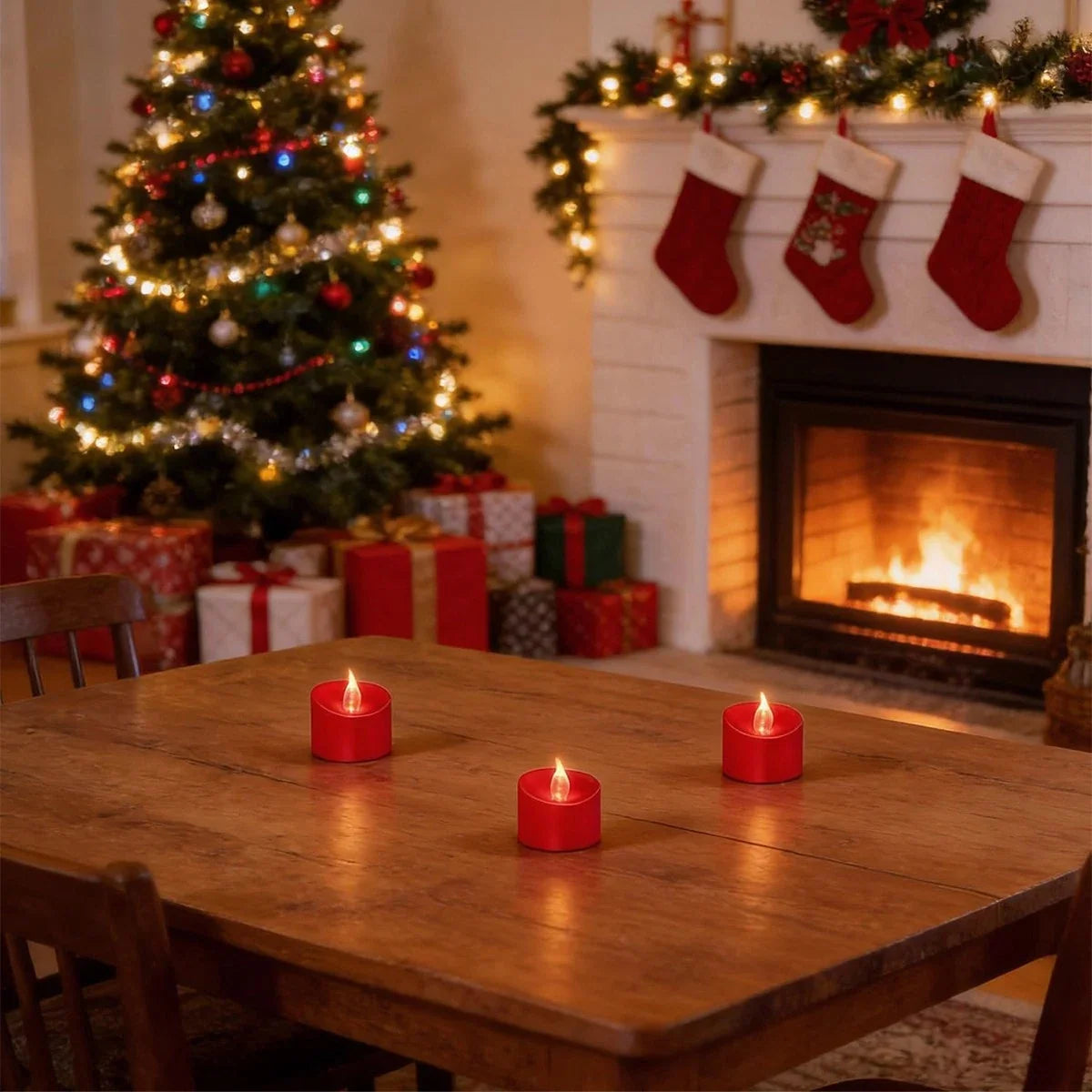 Red LED Flameless Candle Tealights 100 Pack × 18 Flameless Candle – detail 6