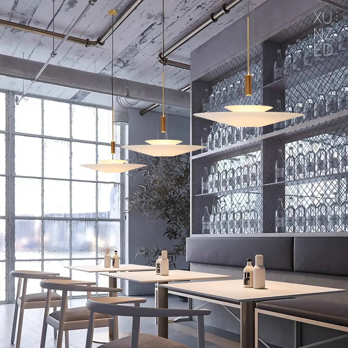 Layered Disc Iron Pendant Light for Dining Room – Iron detail 2