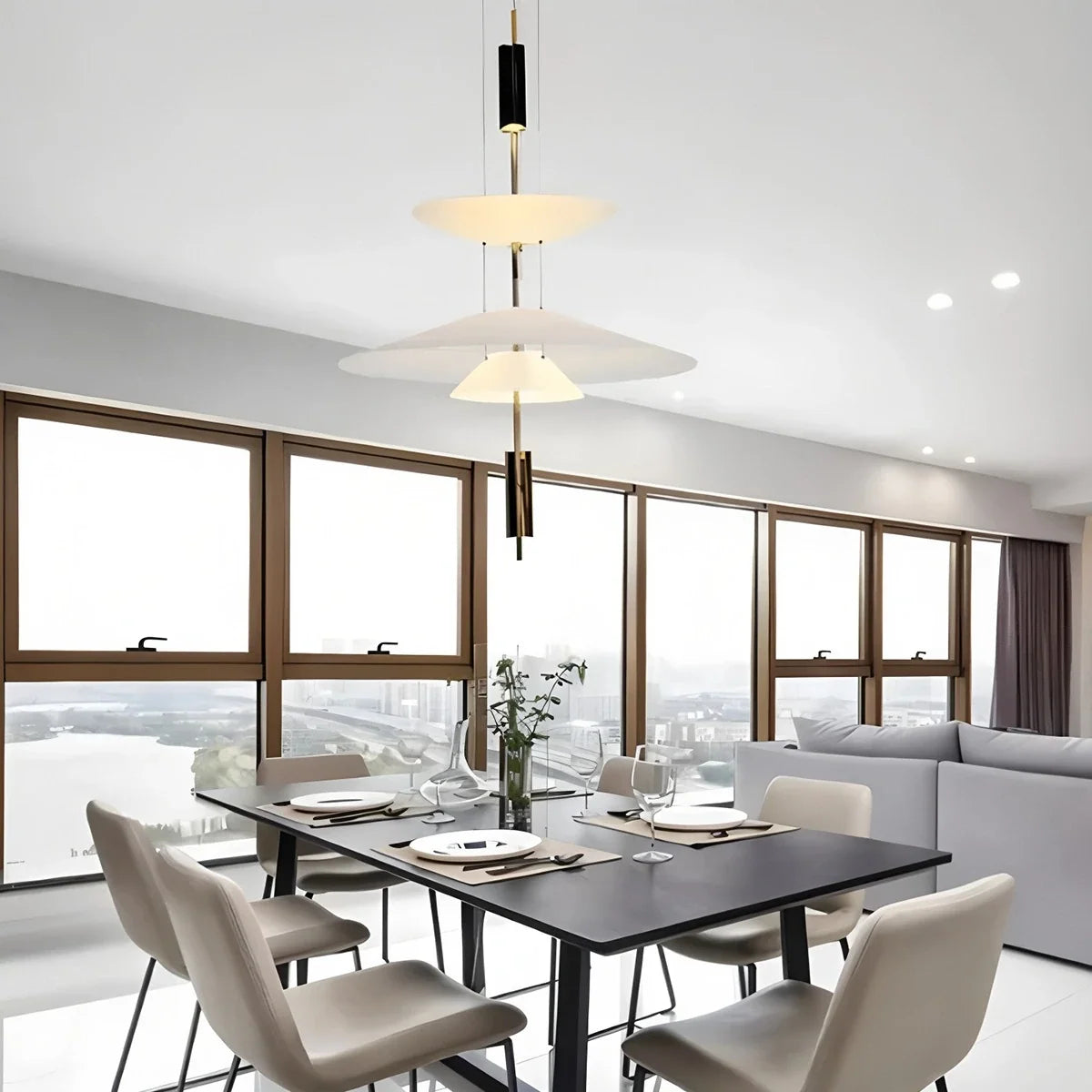 Layered Disc Iron Pendant Light for Dining Room – Iron detail 7