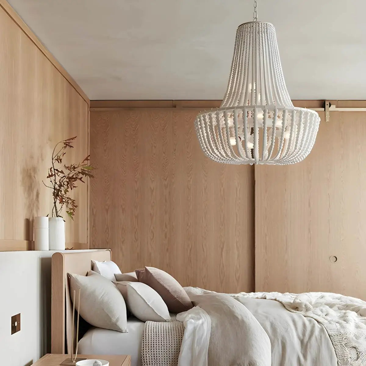 Retro Wooden Bead Chandelier for Dining Room – detail 15