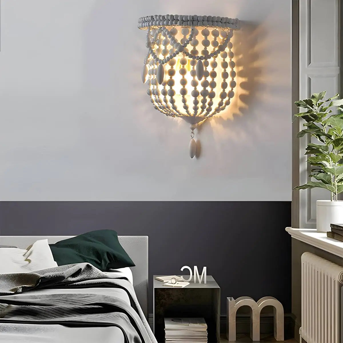 Retro Wooden Bead Chandelier for Dining Room – detail 36