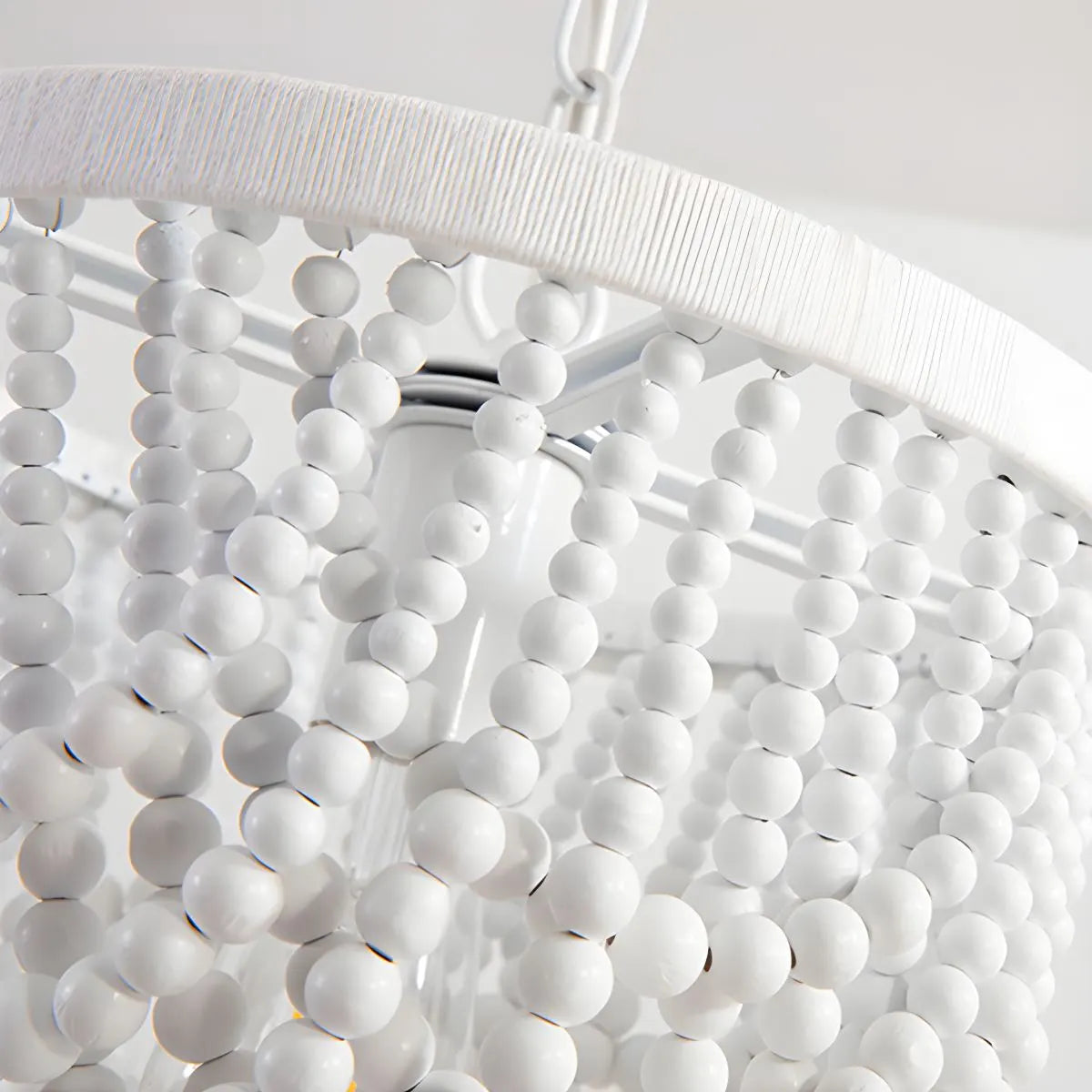 Retro Wooden Bead Chandelier for Dining Room – detail 52