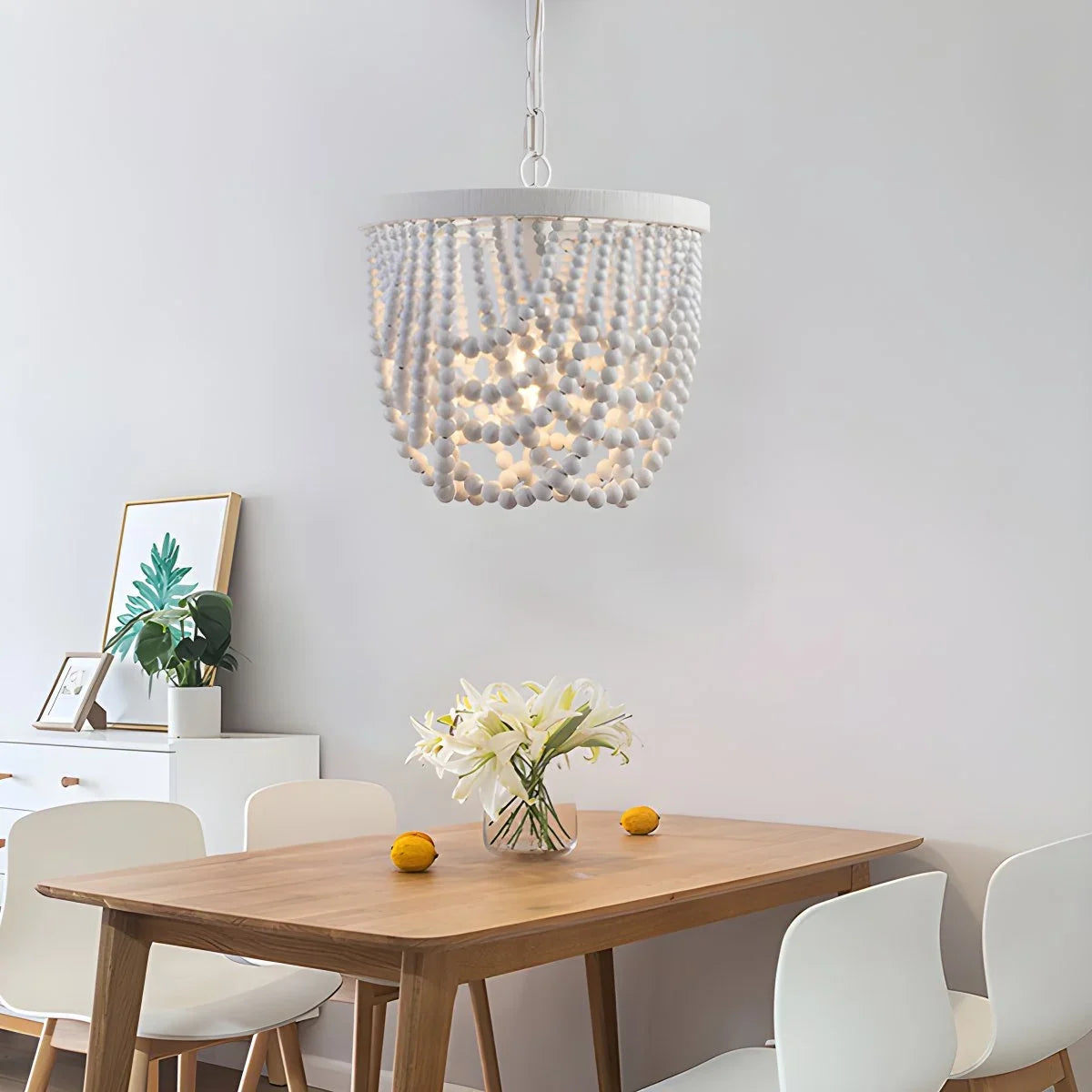 Retro Wooden Bead Chandelier for Dining Room – detail 11