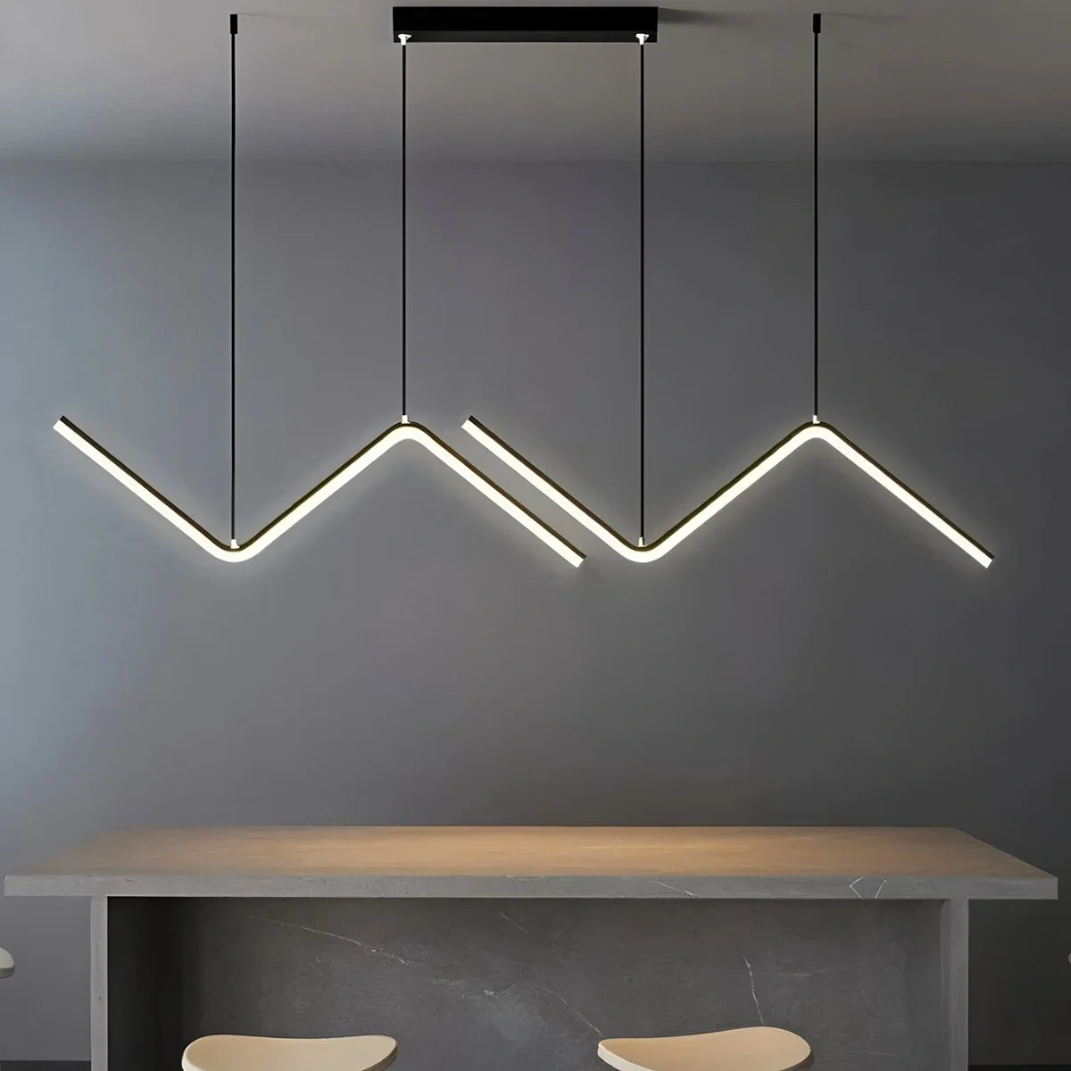 Serena Z-Shaped Pendant Light for Dining Room – detail 5