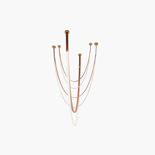 Shalom Leather Chandelier for Staircase