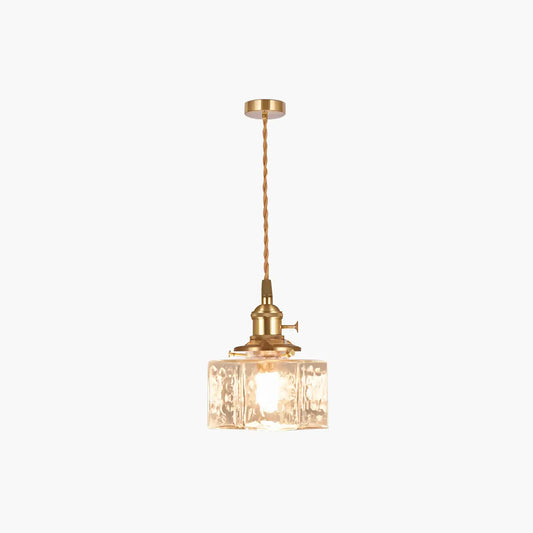 Verglas Clear Glass Pendant Light for Bedroom