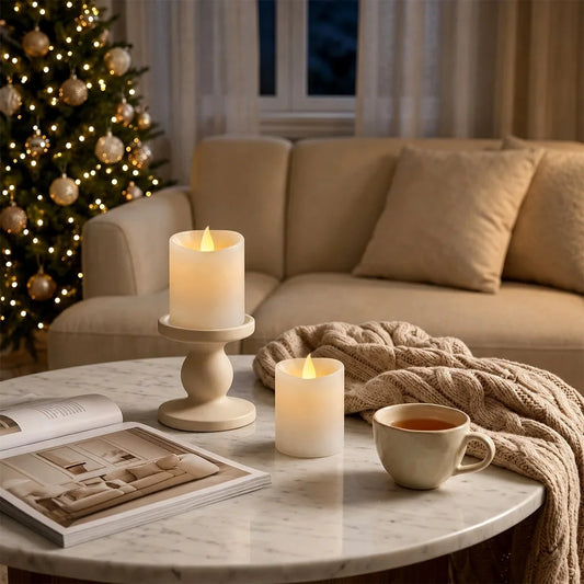 White Flameless Votive Candles 12 Pack × 36 Flameless Candle