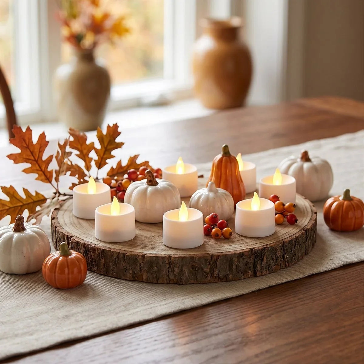 White Realistic Flameless LED Tea Lights 100 Pack × 18 – detail 6