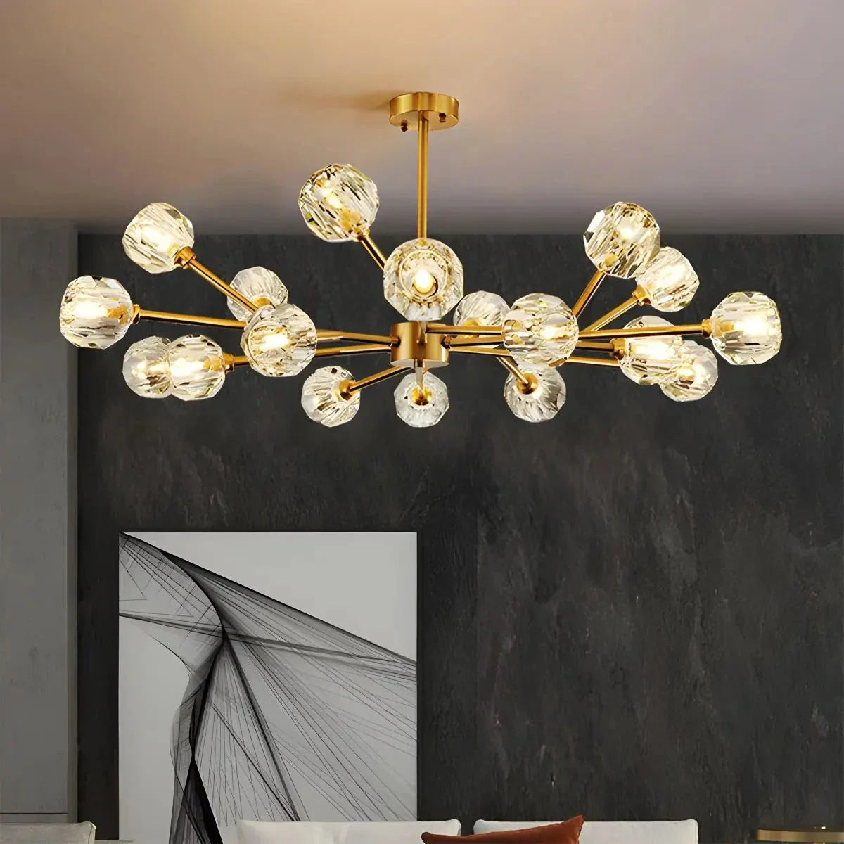 Crystal Ball Round Cluster Chandelier – Crystal detail 22
