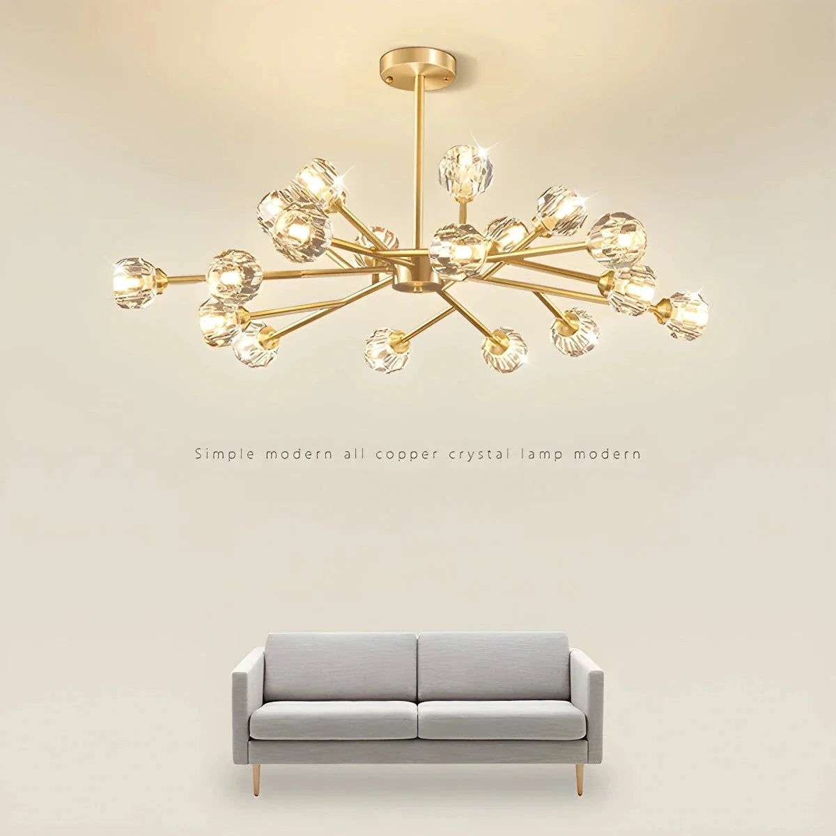 Crystal Ball Round Cluster Chandelier – Crystal detail 23