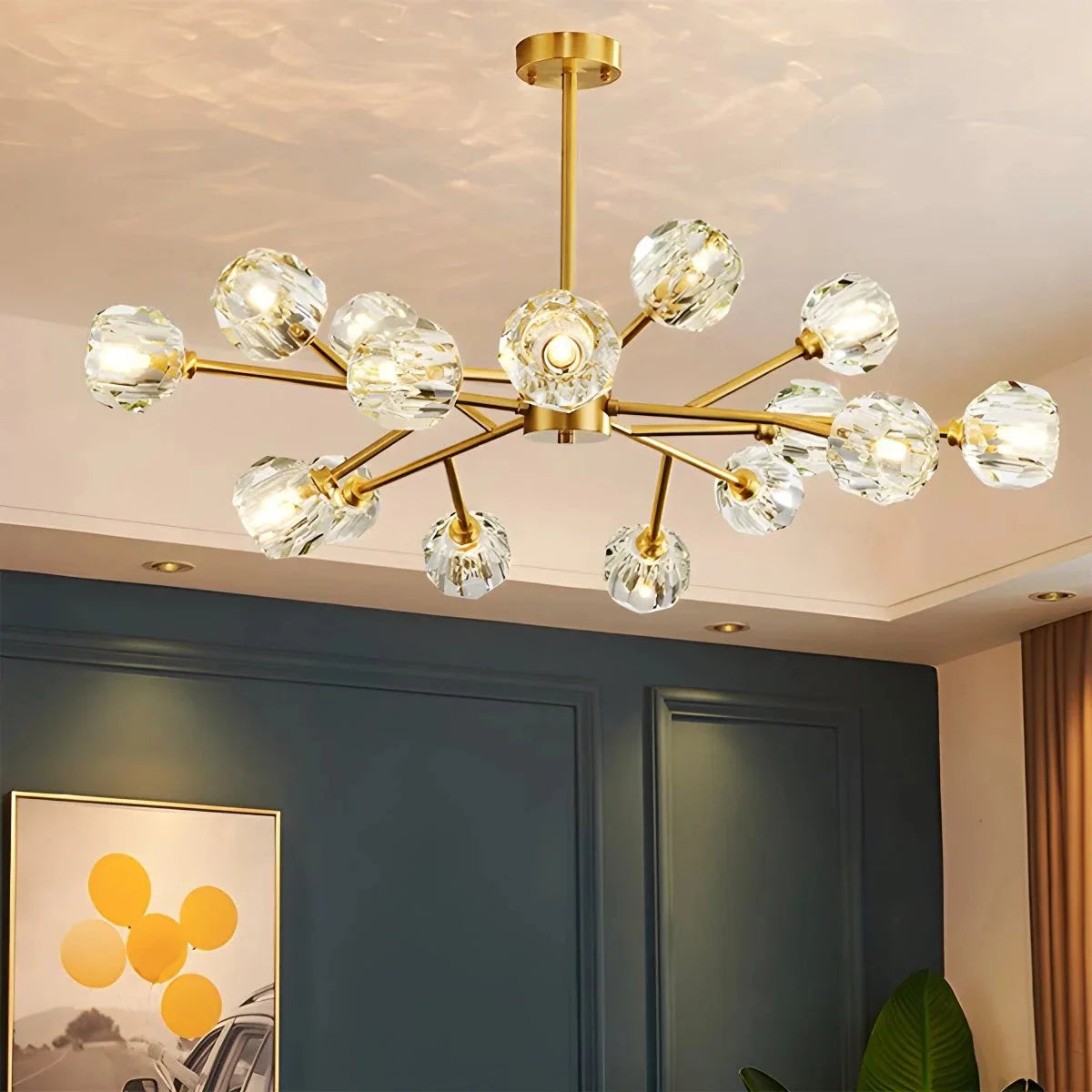 Crystal Ball Round Cluster Chandelier – Crystal detail 18