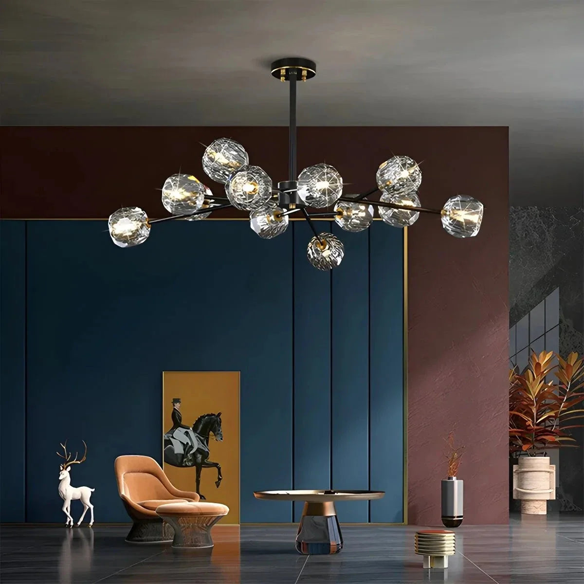Crystal Ball Round Cluster Chandelier – Crystal detail 36