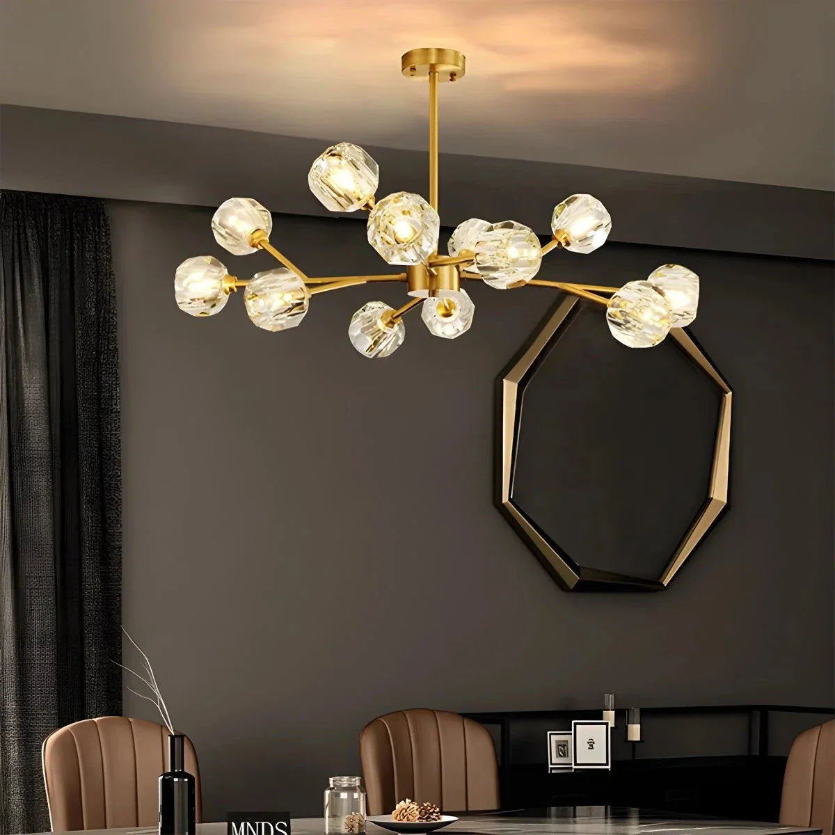 Crystal Ball Round Cluster Chandelier – Crystal detail 15