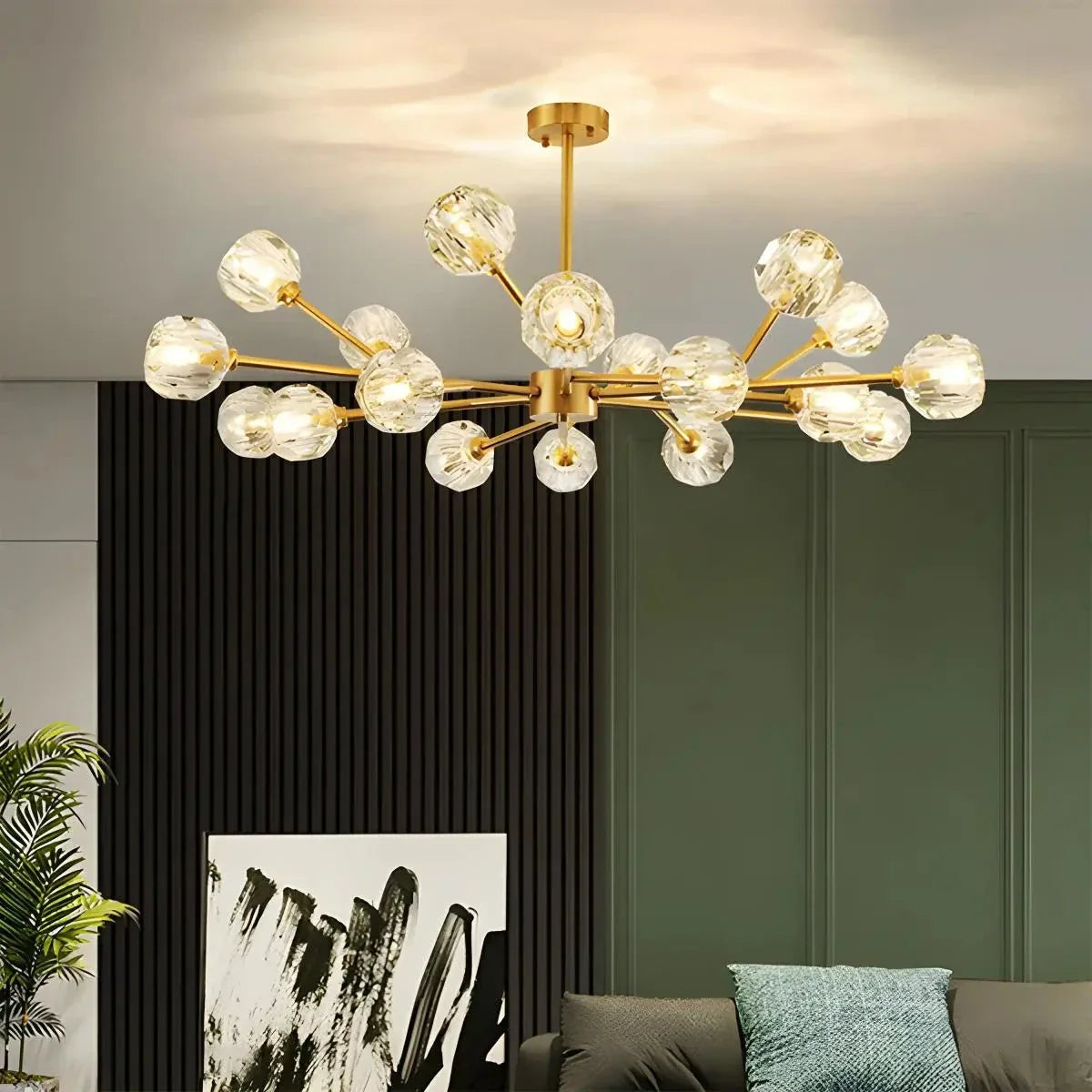 Crystal Ball Round Cluster Chandelier – Crystal detail 21