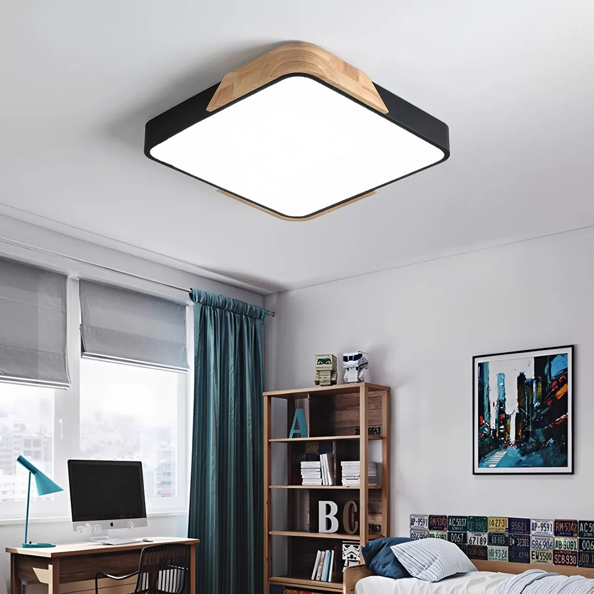 Minimalist Wood Ceiling Light for Bedroom – Wood detail 20