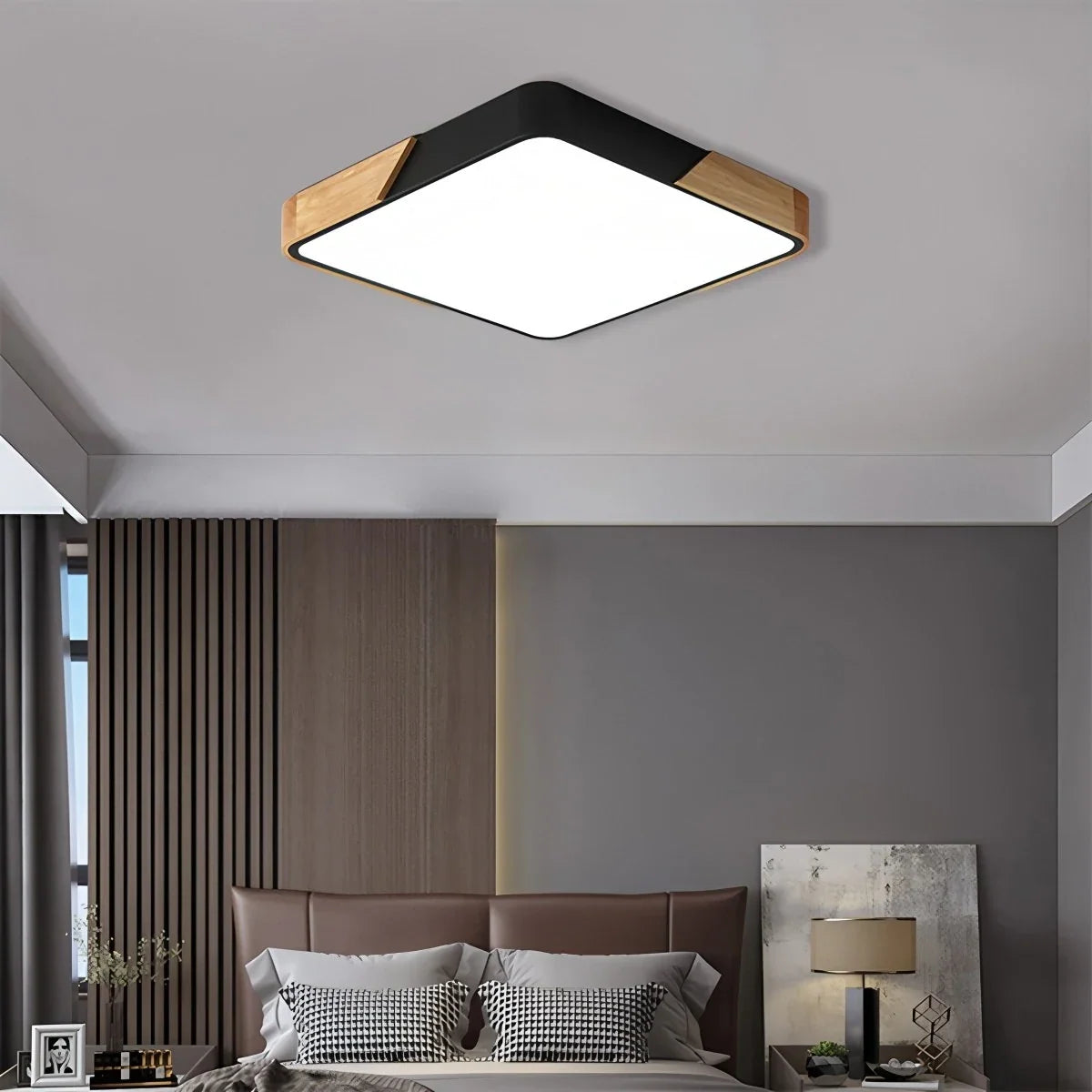 Minimalist Wood Ceiling Light for Bedroom – Wood detail 21