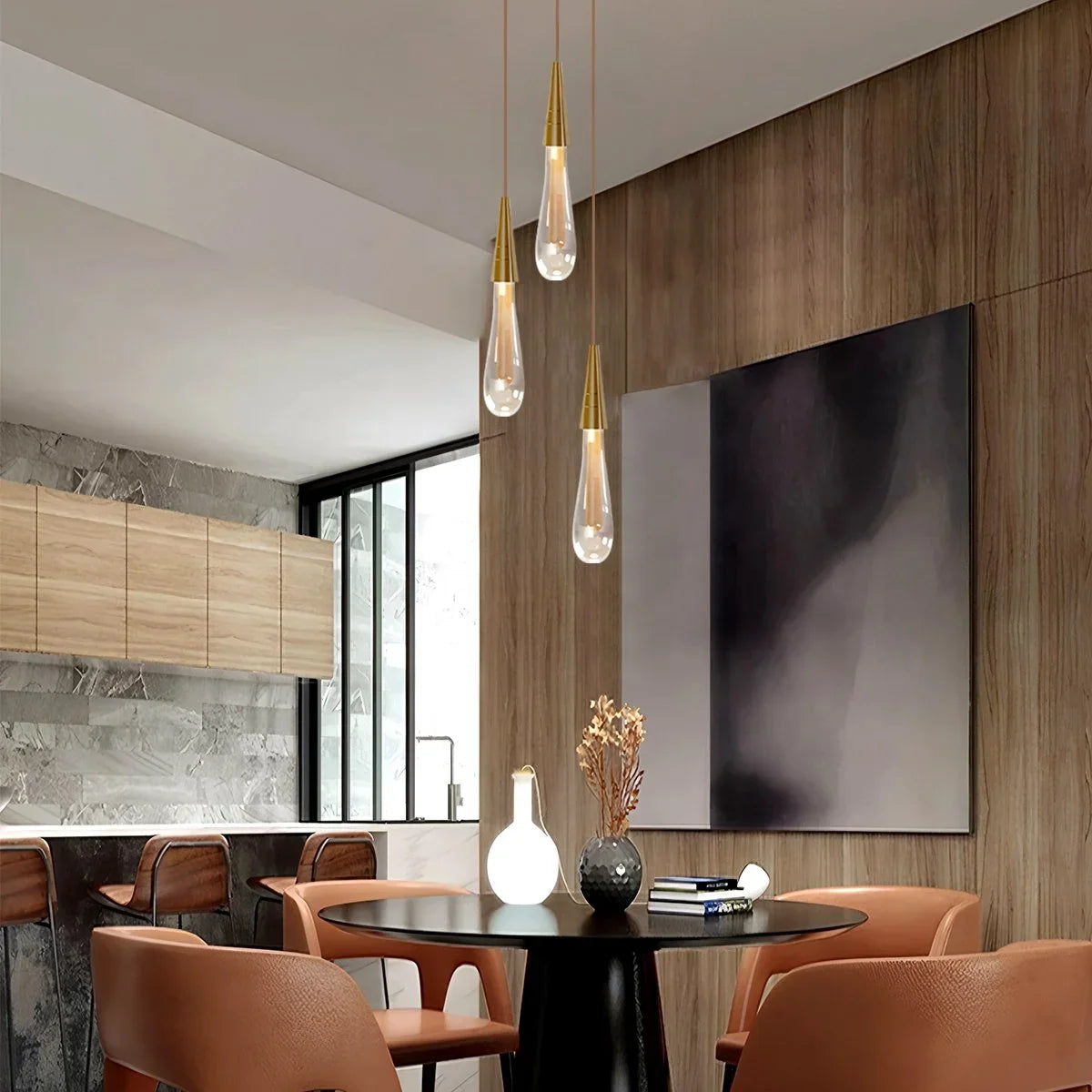 Drop Crystal Chrome Pendant Light for Bedroom – Crystal detail 20