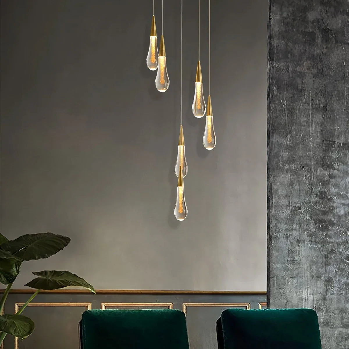 Drop Crystal Chrome Pendant Light for Bedroom – Crystal detail 28