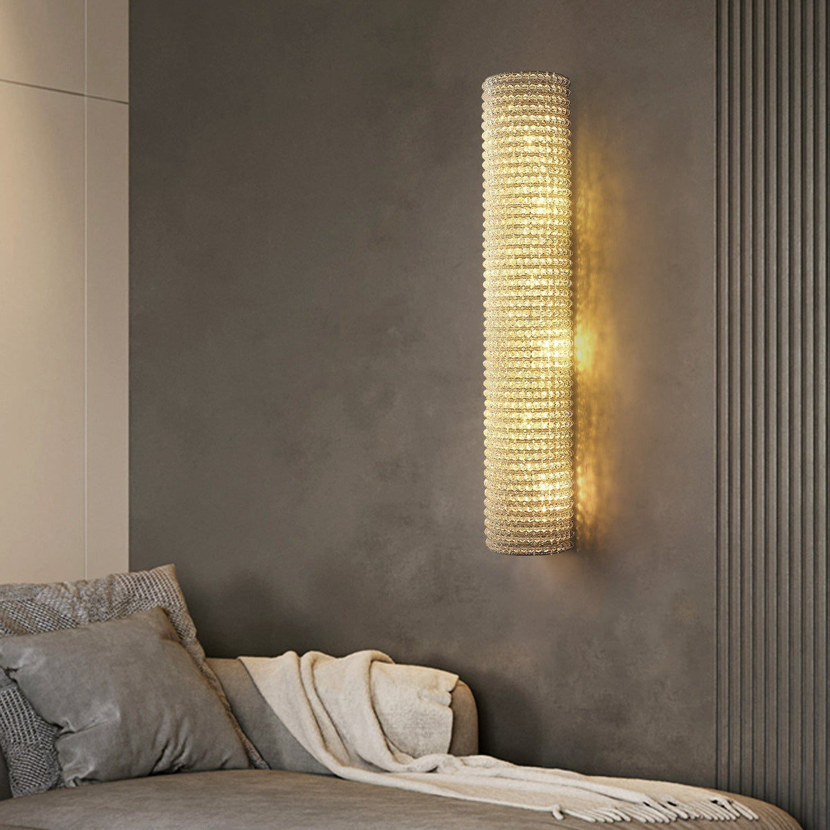 Halo Clear Crystal Beads Wall Sconce – Crystal detail 3