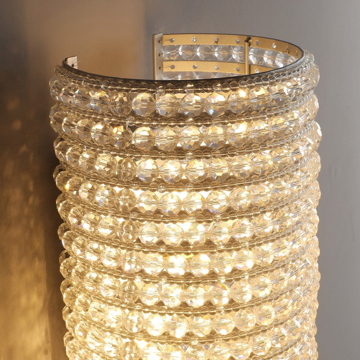 Halo Clear Crystal Beads Wall Sconce – Crystal detail 7
