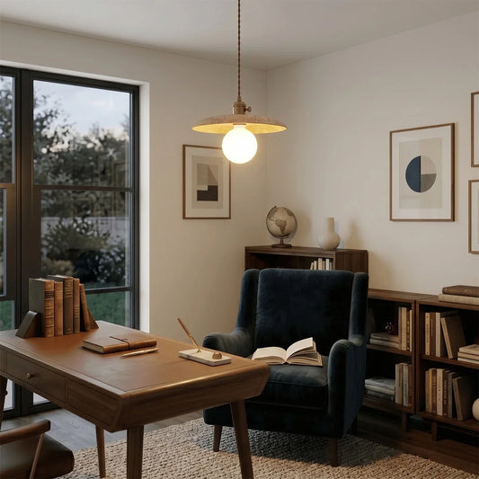 LED Travertine Pendant Light