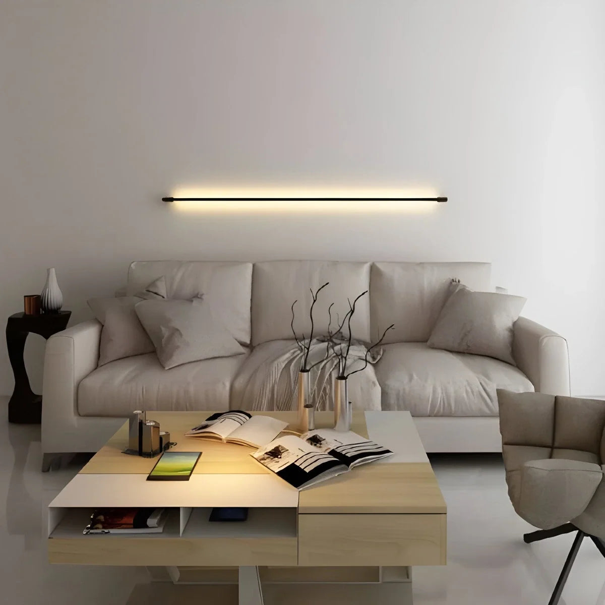 Long Linear Stairwell Wall Sconce – detail 19