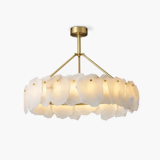 Alabaster Modern Snowflake Chandelier