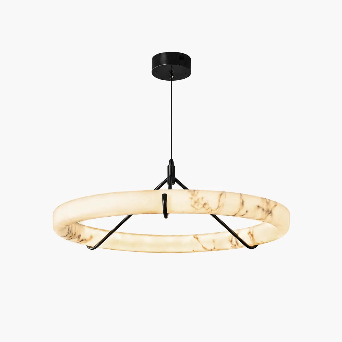 Modern Alabaster Ring Chandelier – Alabaster detail 2