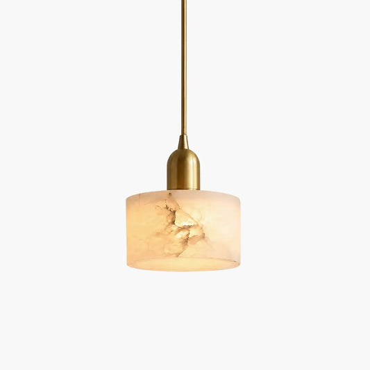 Modern Brass Alabaster Pendant Light