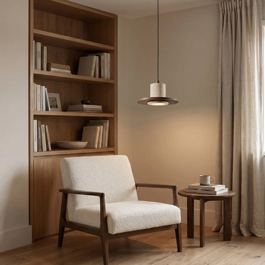 Natural Travertine Pendant Light