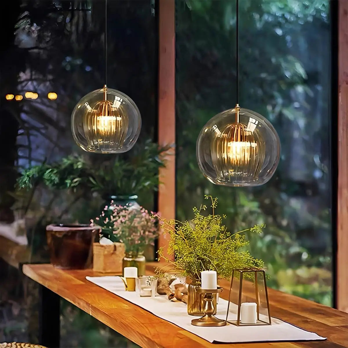 Nordic Glass Globe Pendant Light for Modern Interiors – Glass detail 9