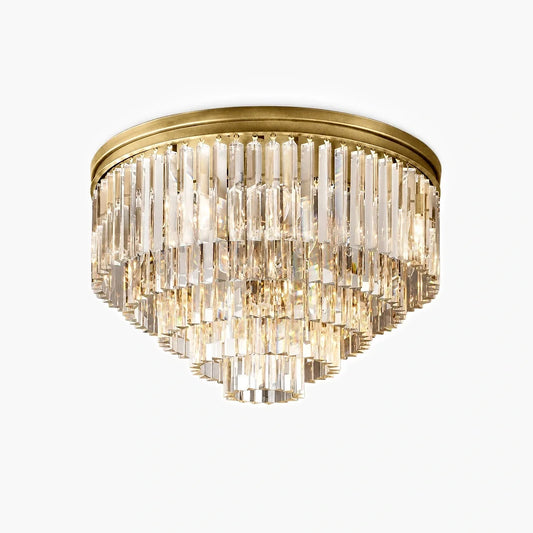 Odeon Crystal Multi-Layer Round Ceiling Light