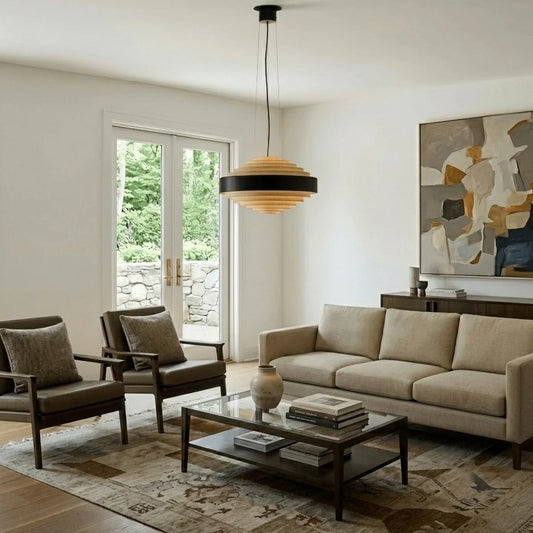 Simple Geometric Tiered Pendant Light