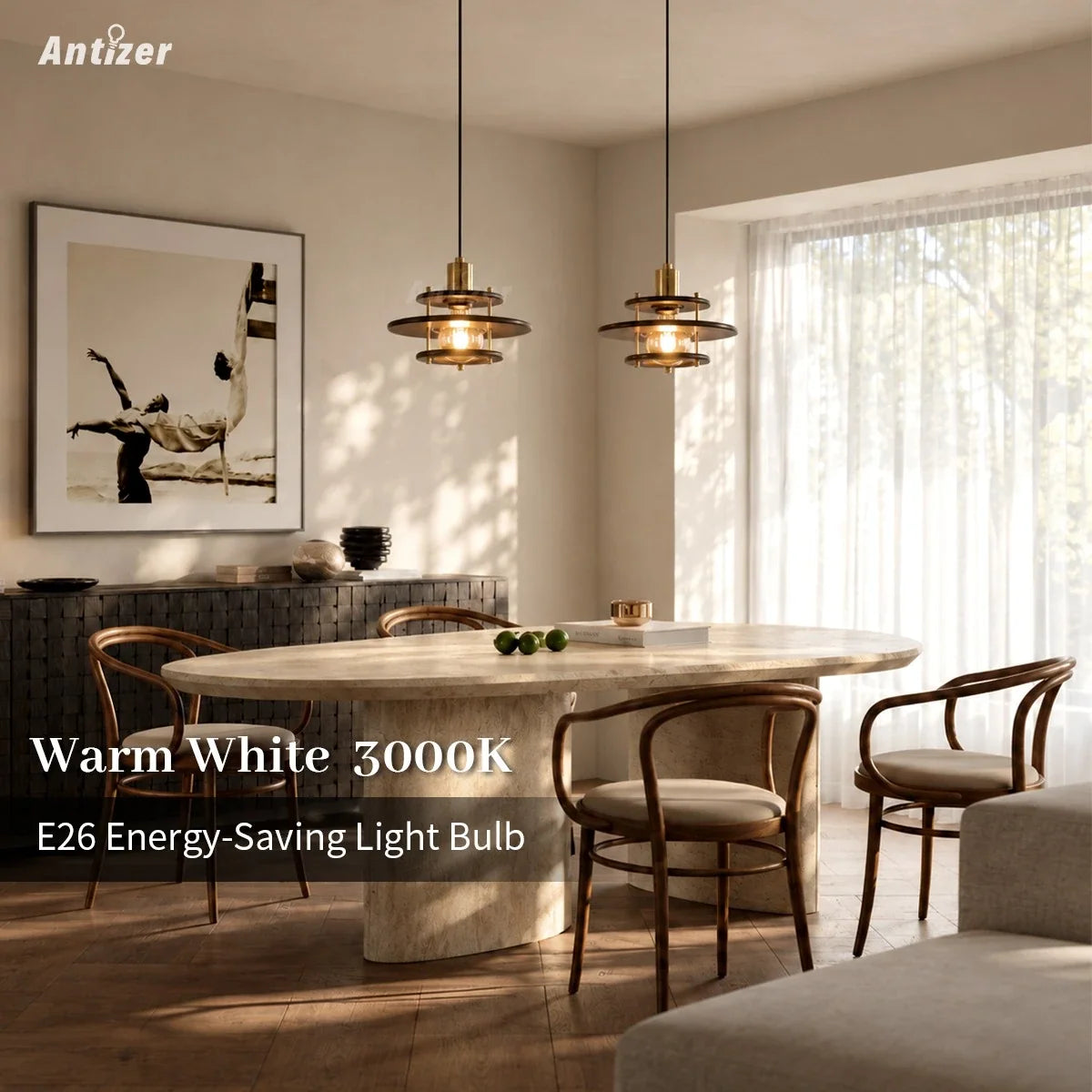 Tiered Walnut Wood Pendant Light – Walnut detail 7